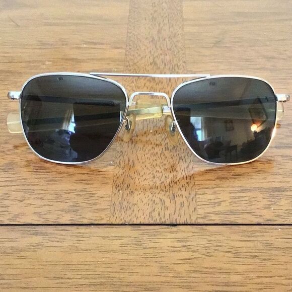 Vintage American Optical 12K GF 5 1/2 Gold Filled Pilot Aviator Sunglass Frames - Picture 3 of 8